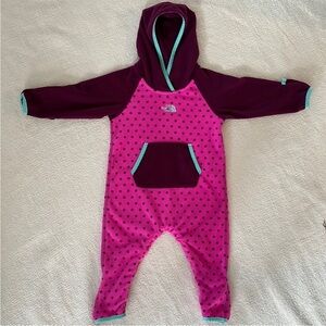 The North Face Baby Girls Glacier One-Piece fleece bunting